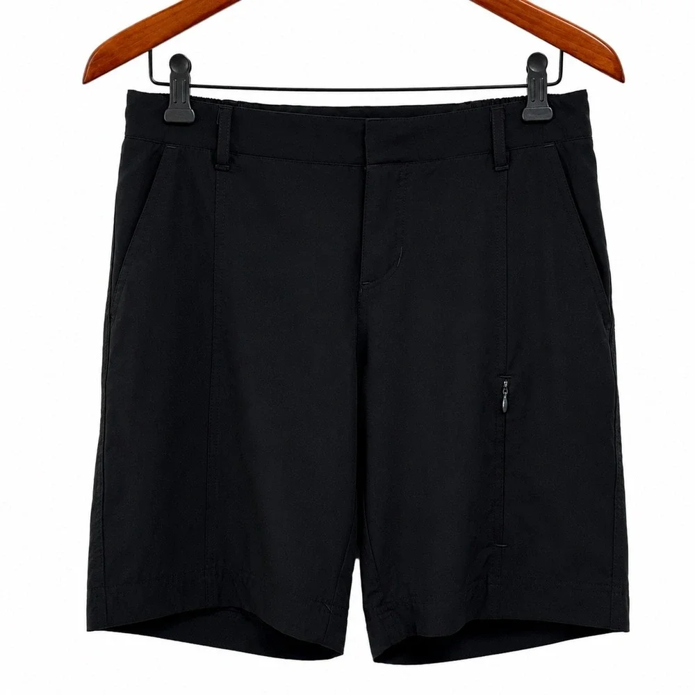 32 Degrees Cool Womens Black Cargo Shorts Size S 4/6 Stretch Hiking Outdoor